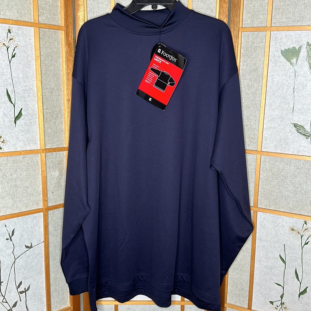 NWT MEN'S FOOTJOY LS SHIRT NAVY BLUE - Callaway Gardens on sleeve, size XXL